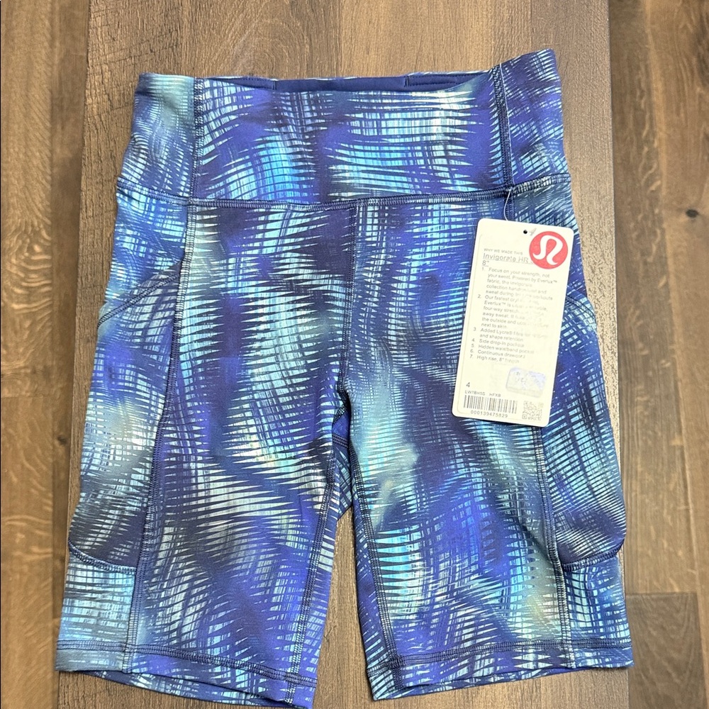 lululemon athletica Blue Patterned Athletic Shorts